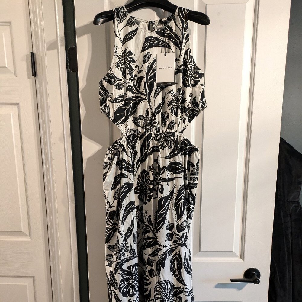 WhoWhatWear Batik Floral Dress L
